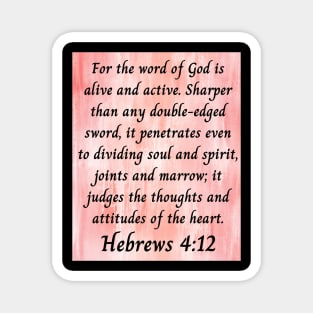 Bible Verse Hebrews 4:12 Magnet