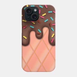 Chocolate Ice Cream with Sprinkles Phone Case