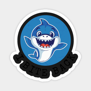 I Bite Back Cute Baby Smiling Shark Animal Social Distancing FaceMask Magnet