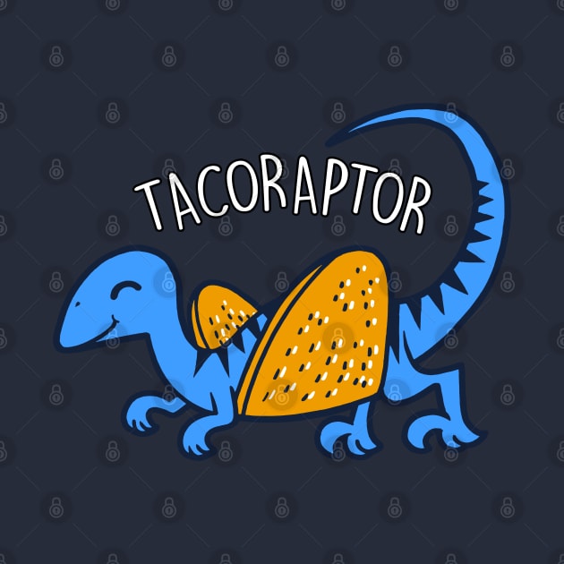 Cute Taco Funny Dinosaur Velociraptor Taco Tuesday Cartoon by BoggsNicolas