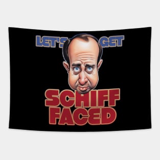 Let's get Schiff Faced Adam Schiff Caricature Tapestry
