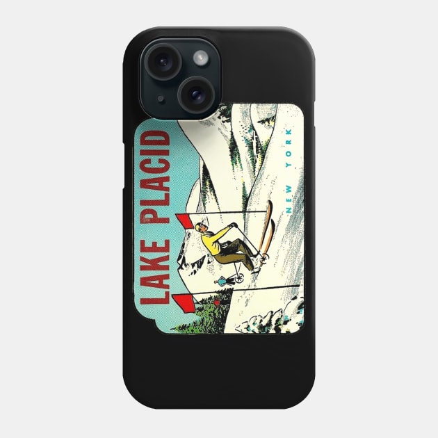 Lake Placid New York Vintage Phone Case by Hilda74