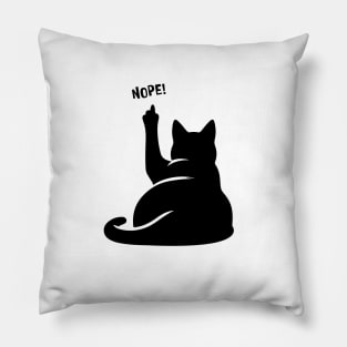 Black Cat Says no Pillow