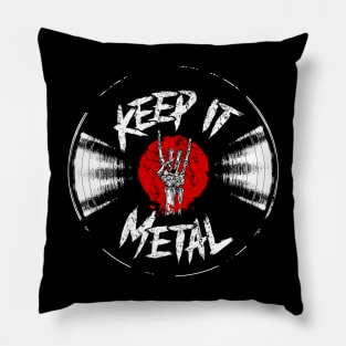 Keep it Metal-Vinyl Record-Hand Horns Pillow