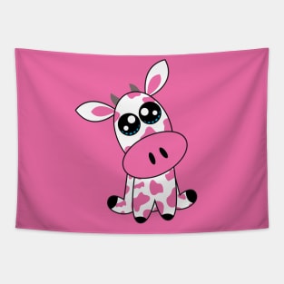 💗 🐄 Strawberry Cow - pink Tapestry