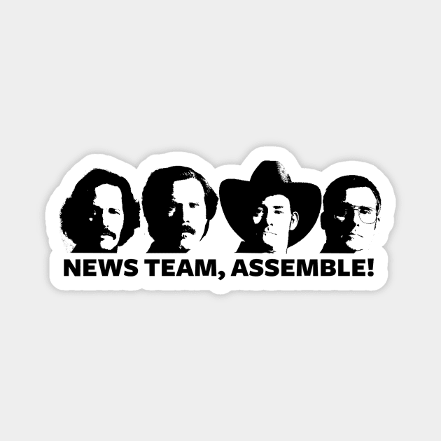 Anchorman News Team Assemble! Magnet by StebopDesigns