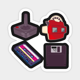 80's retro objects essential sticker pack Magnet