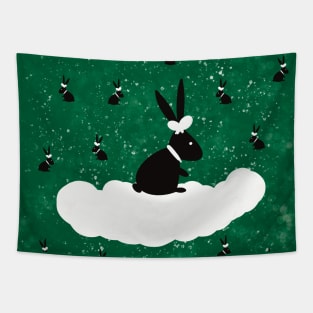 Black rabbit Tapestry