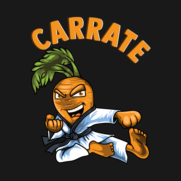 Funny Carrate Karate Carrot Pun Martial Arts by theperfectpresents