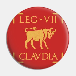 Legio VII Claudia Bull Emblem Roman Legion Pin