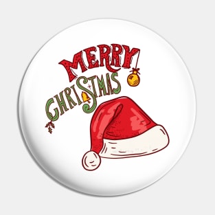 Merry Christmas Santa Hat Pin