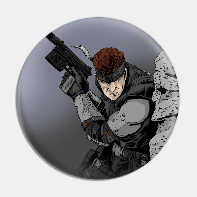 Solid Snake Pin by Black Snow Comics