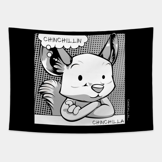 Chinchilla - Chinchillin Chinchillas Funny Puns Tapestry by Lumio Gifts