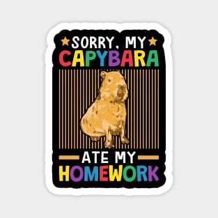 Sorry, My Capybara Ate My Homework Magnet