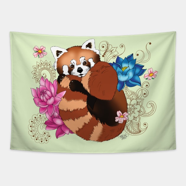 Red Panda Tapestry by tigressdragon