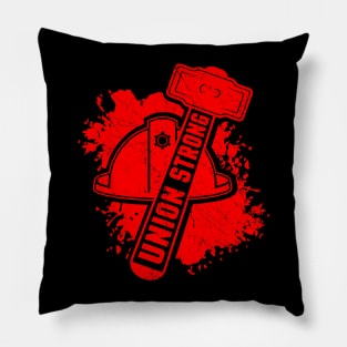 Retro Happy Labor Day UniLabor Day Weekend Grunge USA Workers Union Strong Hammeron Strong Graphics Men Women Pillow