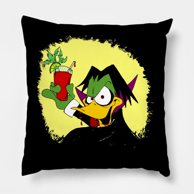 Count Duckula's happy hour Pillow by oria