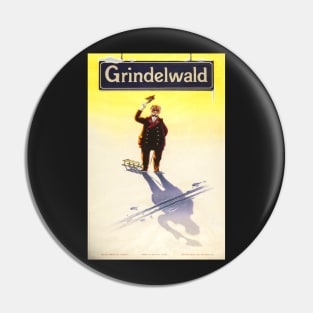 Grindelwald, Switzerland, Ski Poster Pin