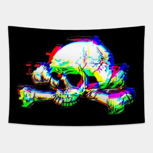 3d skull effect Tapestry