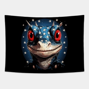 Patriotic Gecko Tapestry