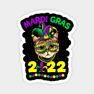 Cute Cat Wearing Carnival Mask Mardi Gras Cat Lover Gifts Magnet