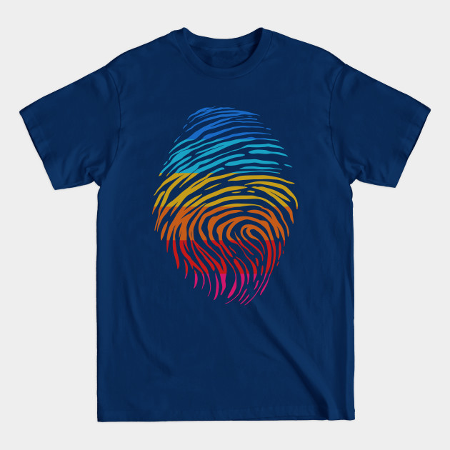 Disover fingerprint retro color - Fingerprint - T-Shirt