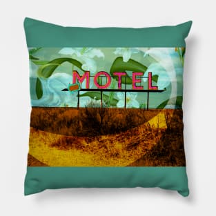 John Margolies Motel Sign Remix Pillow