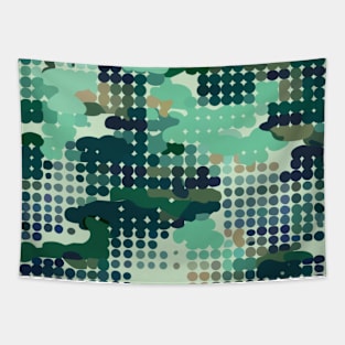 HieroThyme Greenleaf Woodsland camouflage W0001-e Tapestry