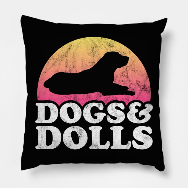 Dogs and Dolls Dog and Doll Gift Pillow by JKFDesigns