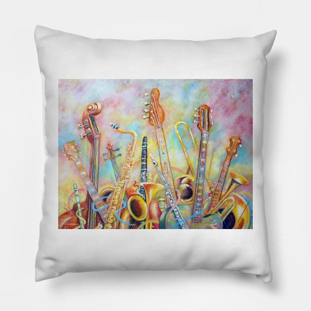 Music Bouquet Pillow by Rick Borstelman