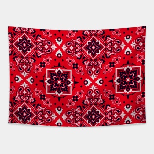 Red Bandana Hippie Boho Chic Tapestry