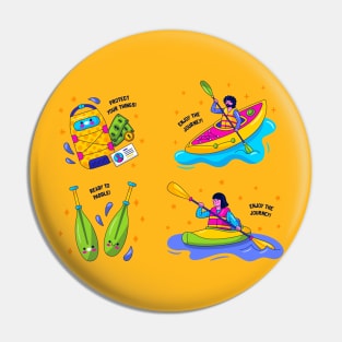 Kayak Lover Collection Pin