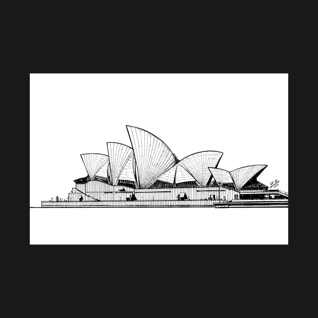 SYDNEY OPERA HOUSE ink painting .1 by lautir