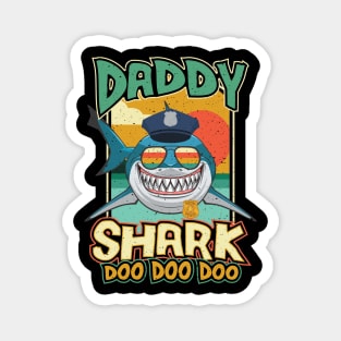 Police Daddy Shark Fathers Day Magnet