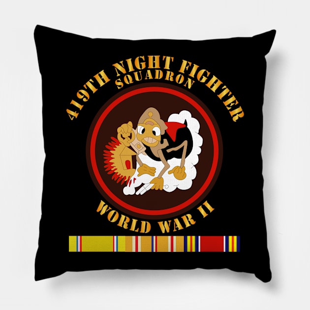 419th Night Fighter Squadron - WWII w SVC Pillow by twix123844