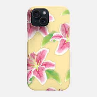 Lilies and leves Phone Case