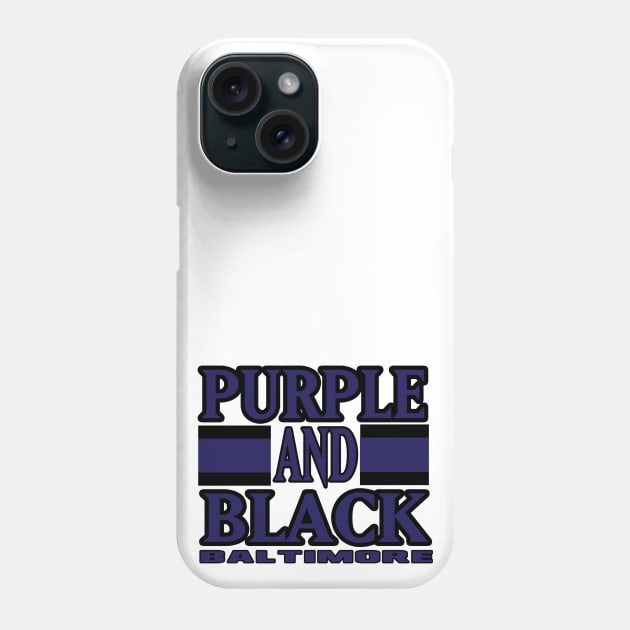 Baltimore LYFE Purple and Black Football Colors! Phone Case by OffesniveLine