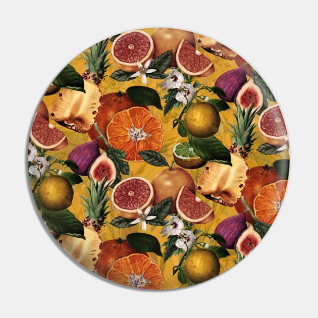 tropical pineapple and oranges botanical illustration, floral tropical fruits, yellow fruit pattern Pin by Zeinab taha