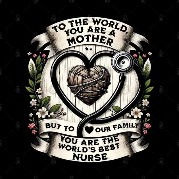 Mother's day MOM world's best nurse. by TaansCreation 