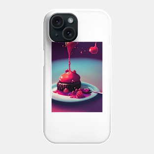 Raspberry lava cake Phone Case