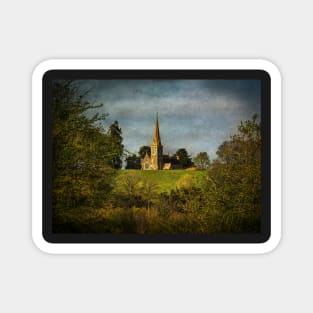 Across The Valley To Midgeham Church Magnet