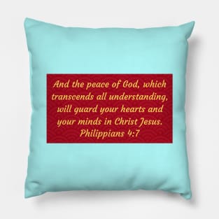 Bible Verse Philippians 4:7 Pillow