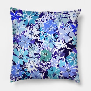 Blue Flowers Pillow