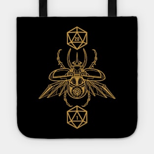 Critical Hit and Critical Fail D20 Scarab Beetle Tabletop RPG Addict Tote