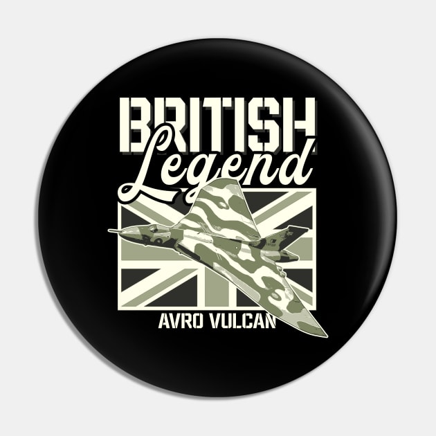 Avro Vulcan Bomber Jet Aircraft RAF Airplane British Legend Pin by BeesTeez