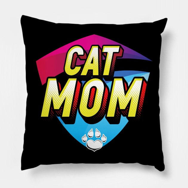 Cat Mom Cat Mother Best Cat Mom Ever Pillow by Barts Arts