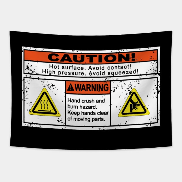 Funny caution graphics party Design Tapestry by star trek fanart and more