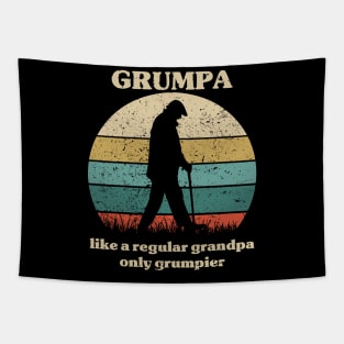 Grumpa Like a Regular Grandpa Only Grumpier Tapestry