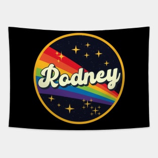 Rodney // Rainbow In Space Vintage Style Tapestry