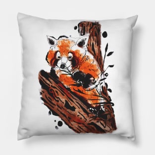 Cheeky Red Panda Pillow